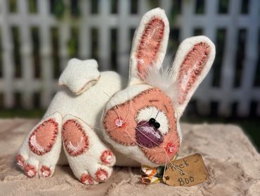 2025 Peek-a-boo Bunny.
6 inches tall x 8 1/2 inches wide.