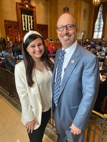 Mia Ditta on the House Floor with Representative Joseph Marino