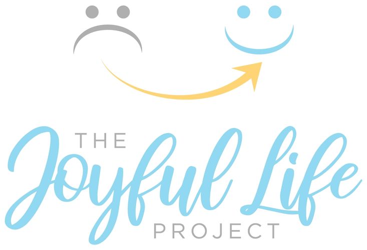 Joyful Life words with a sad and a happy face