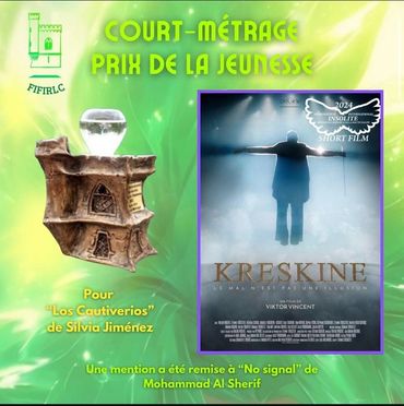 Award announcement for youth short film prize at FIFIRLC 2024.