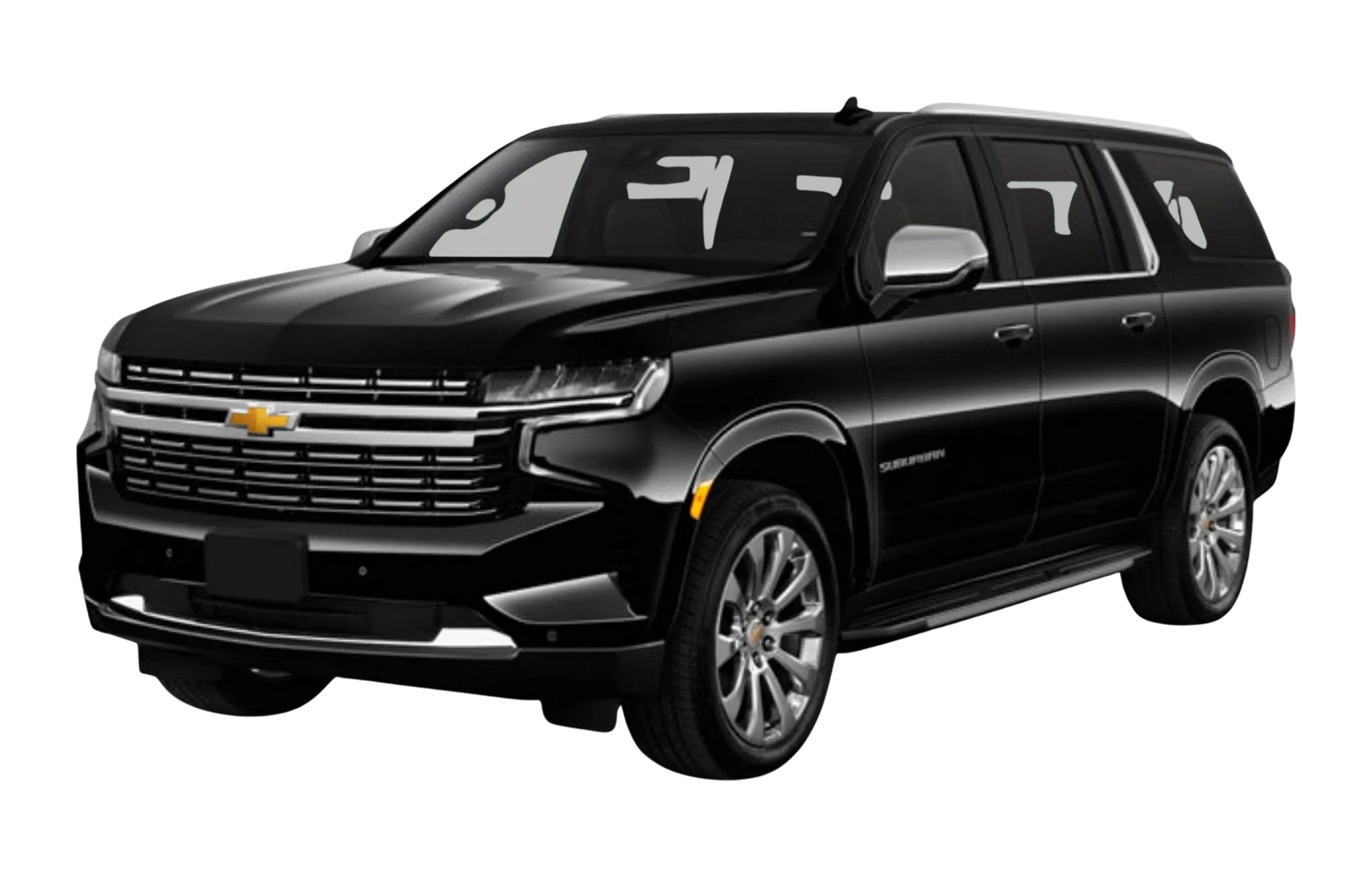 Black Chevrolet Suburban SUV used for premium airport and event transportation in Houston, Texas