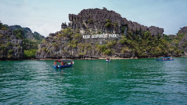 Visiting Kilim Geoforest Park During a Private Langkawi Cruise on a Private Langkawi Yacht Rental