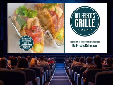 Digital movie theater ad for Del Frisco's Grille in Fort Lauderdale