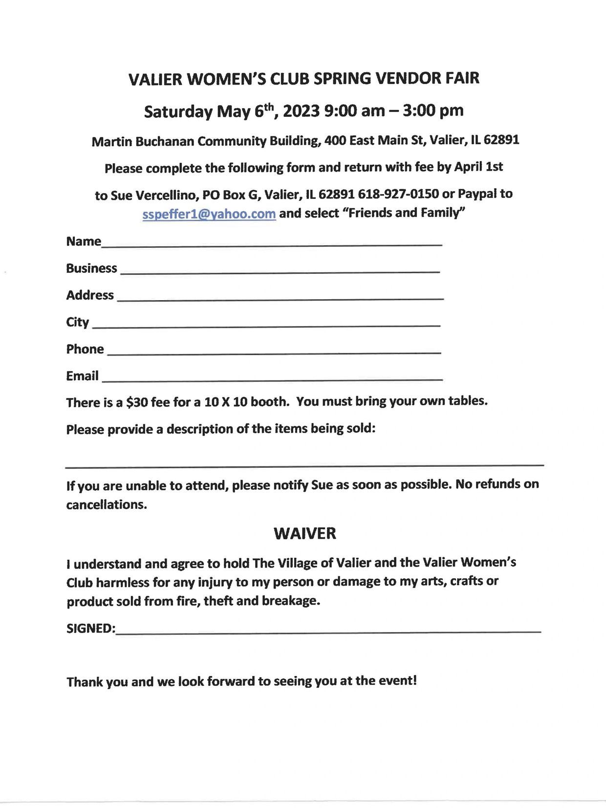 Vendor Registration Form