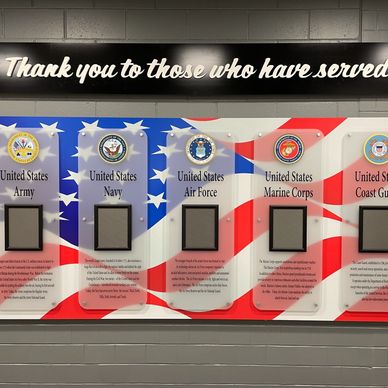 Memorial Day indoor wall sign in Morton, IL  