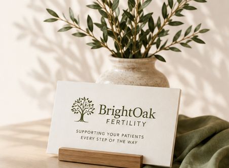 A BrightOak Fertility card with a plant.