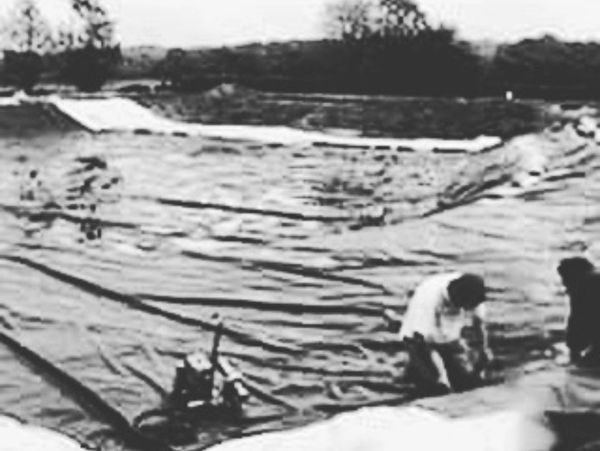 A black-and-white photograph from history of Fawcetts liners at the begining