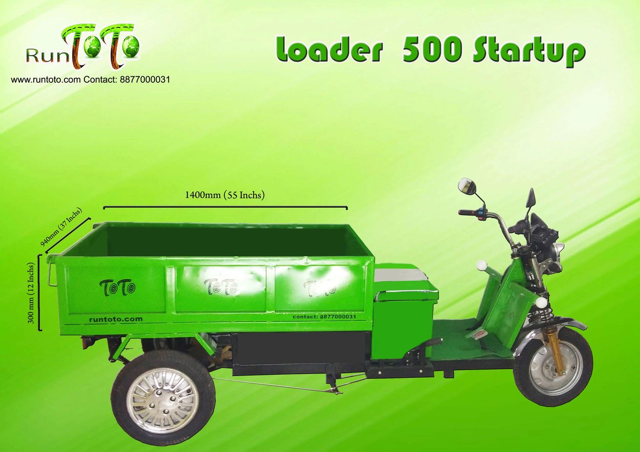E Rickshaw Loader Supply Cart 500kg Loading Capacity in low price