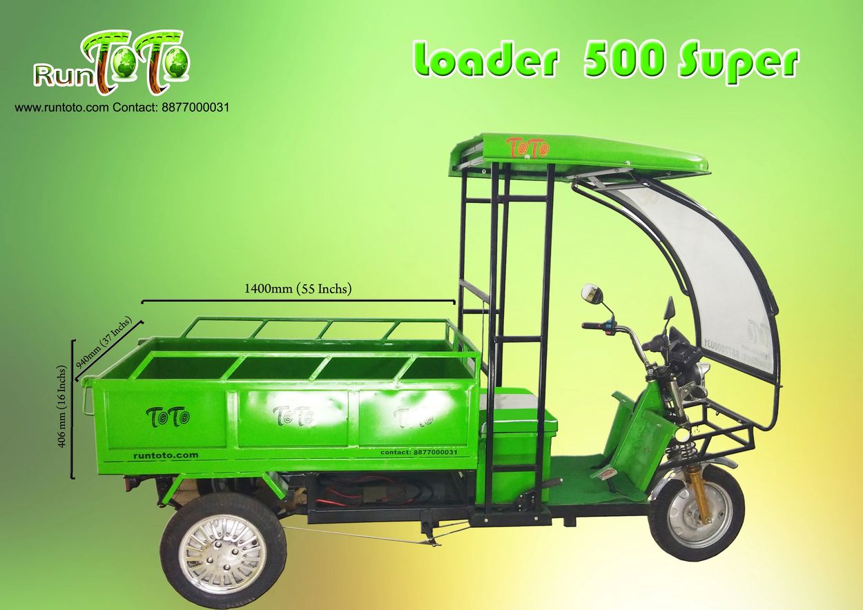 E Rickshaw Battery Loader Supply Cart 500kg / 600Kg Loading Capacity in low price 