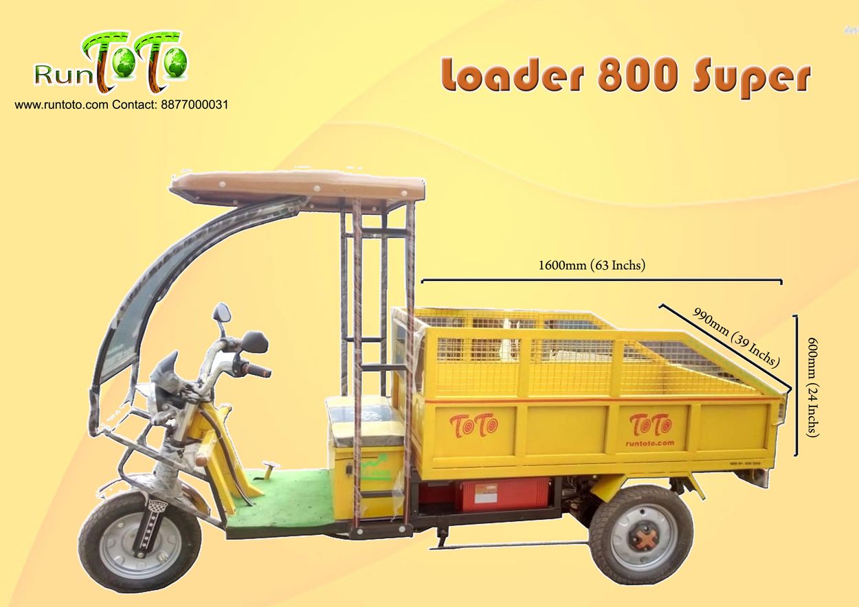 E rickshaw Electric Loader 800kg Loading Capacity with Powerful Battery 