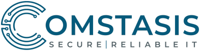 Logo of Comstasis, emphasizing secure and reliable IT.