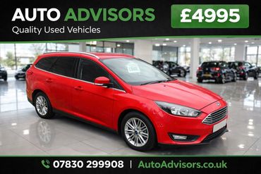 Red Ford Focus estate for sale at £4995 by Auto Advisors.