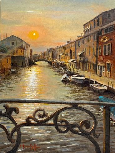 Venetian Canal
12" x 9" Acrylic on canvas panel 
SOLD