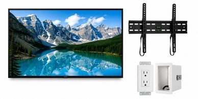 TV mounting, bracket and power outlet installation in Bradenton, Sarasota, Tampa, Florida