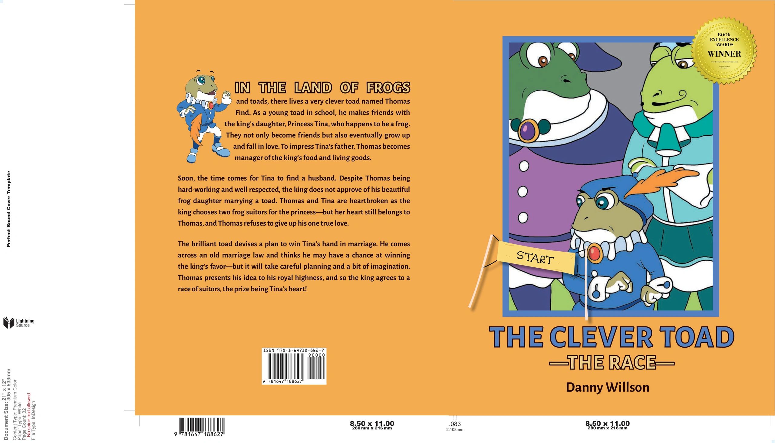 The Feature book is The Clever Toad - The Race:
https://www.amazon.com/Clever-Toad-RACE-Danny-Wilson