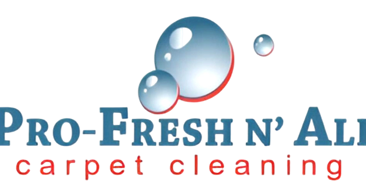 Logo for Pro-Fresh N' All carpet cleaning with bubbles.