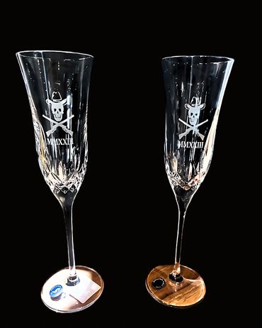 champagne glass engraving