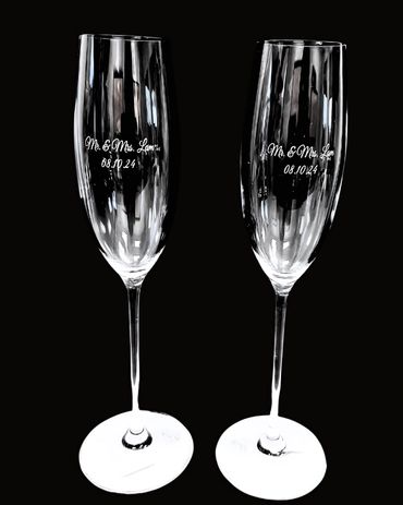 champagne glass engraving