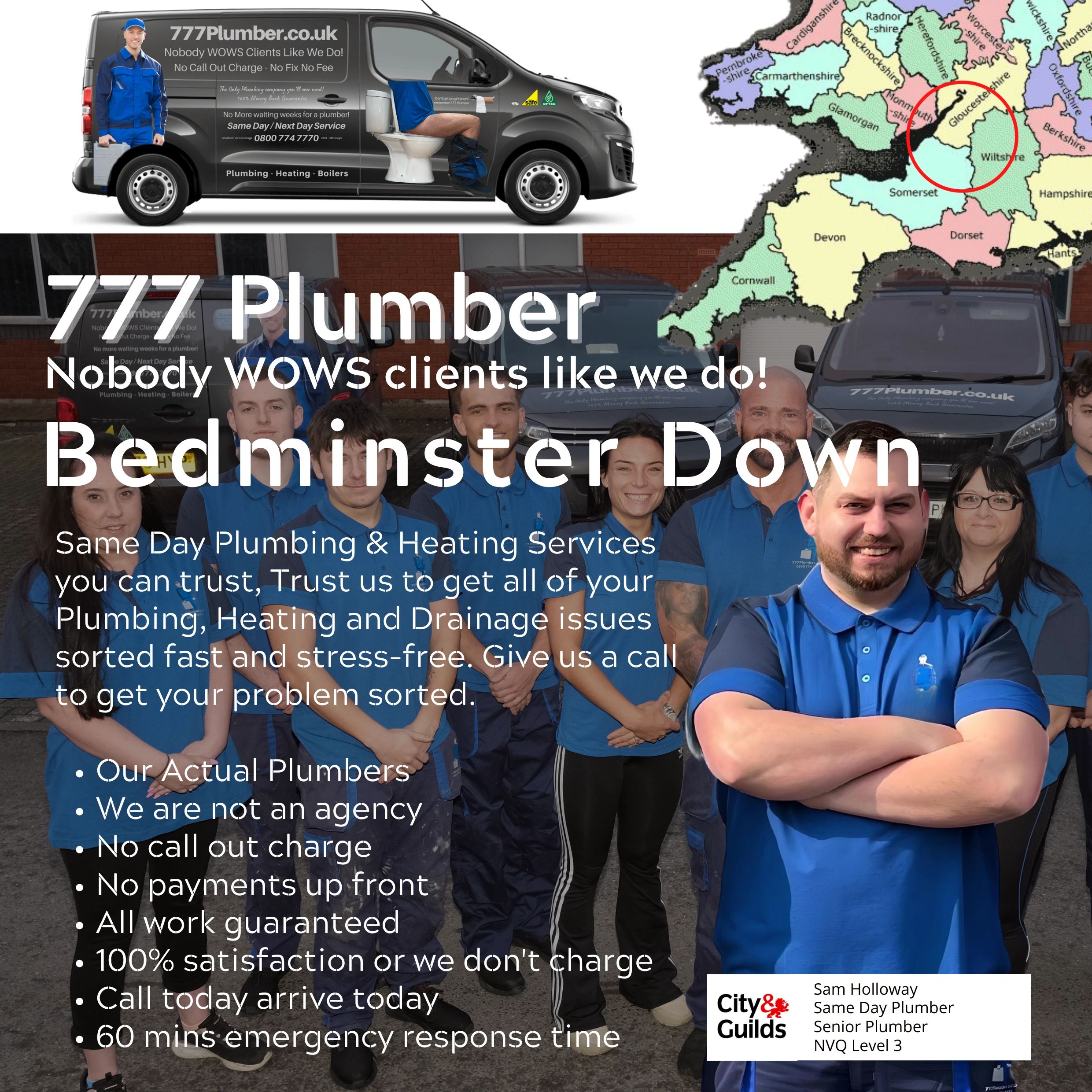 777 Plumber in Bedminster Down