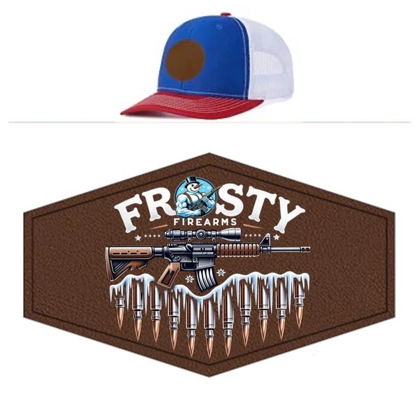 Frosty Firearms Leather Patch Hat