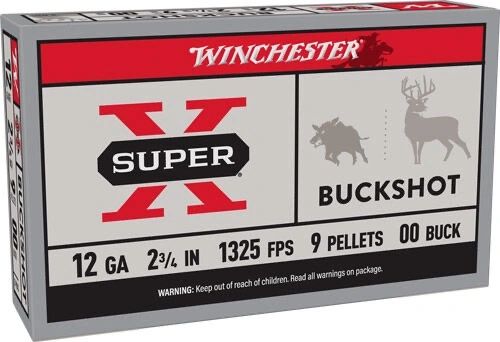 WINCHESTER SUPER-X 12GA 2.75" 00 BUCK 9 PELLETS 5RD