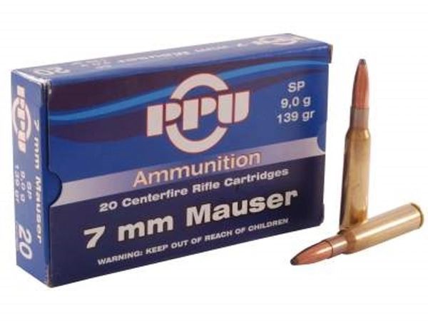7mm Mauser Ammunition 7x57mm PP7 139 Grain Soft Point 20 rounds