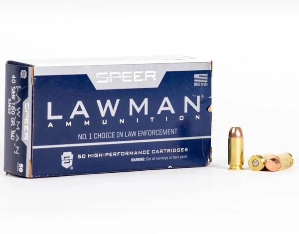 .357 Sig Ammunition Speer Lawman CCI53919 125 Grain Total Metal Jacket