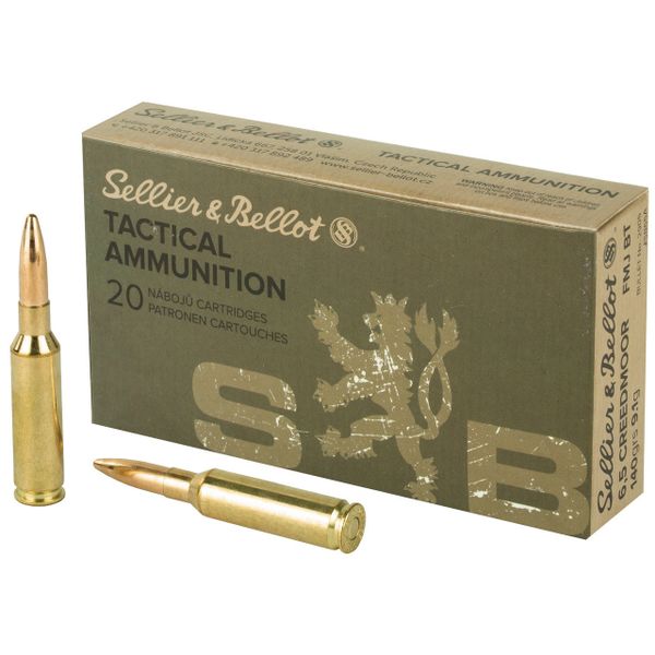 6.5 Creedmoor 140gr FMJBT Ammo Sellier & Bellot