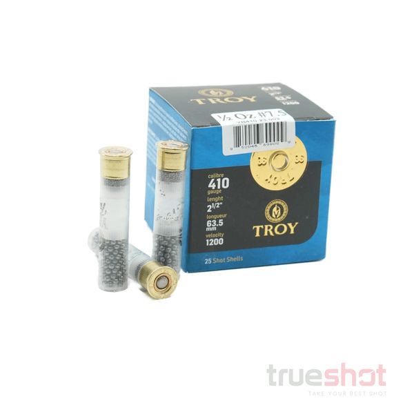 .410 Gauge – #7.5 Shot – 2.5″ – 1/2 oz. – 1200 FPS - Troy