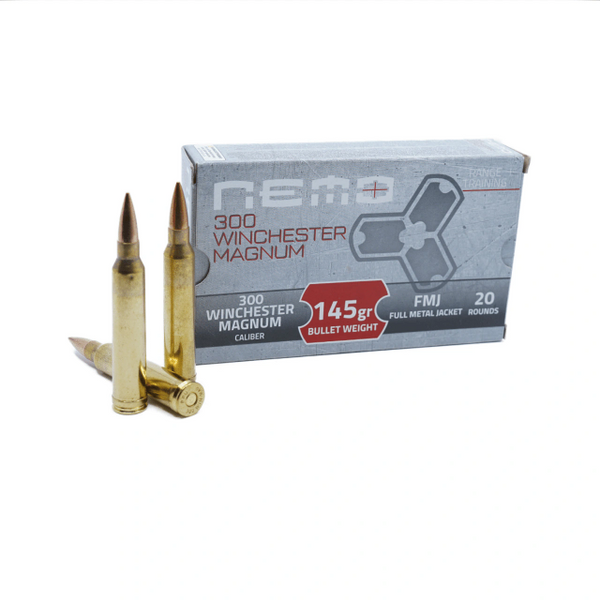 .300 Win Mag 145 Grain Full Metal Jacket Nemo Arms by PPU