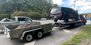 Truck broke down with loaded trailer