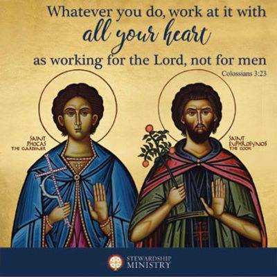 Religious artwork with a biblical quote on wholehearted work for the Lord above all.