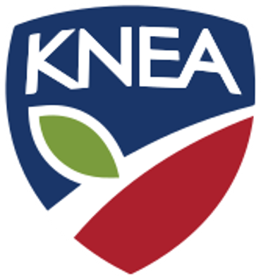 Logo featuring KNEA with leaf and shield design.