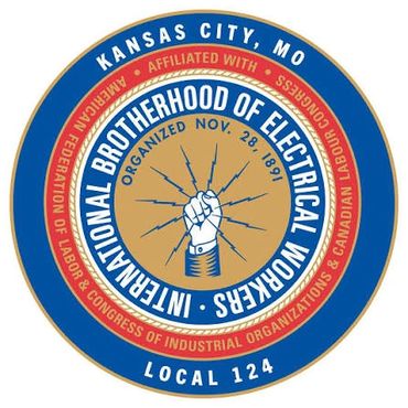Logo of International Brotherhood of Electrical Workers, Local 124, Kansas City.