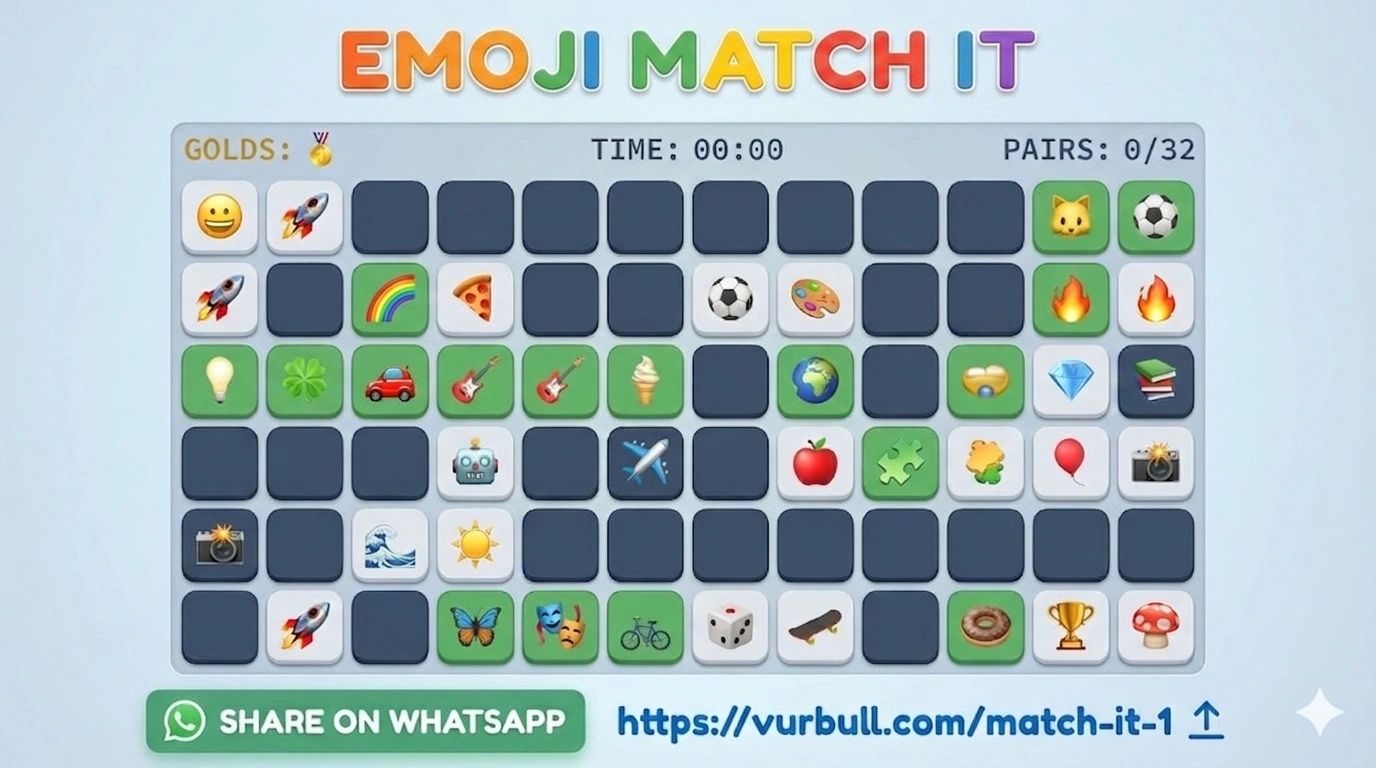 Vurbul Emoji Match It Game image