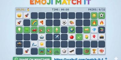 Emoji match it game