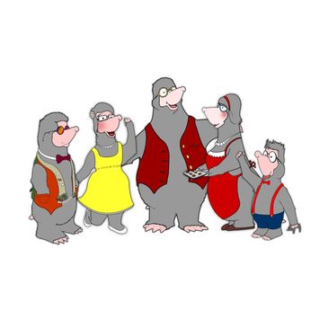 Digger Mole Family Childrens Book Characters