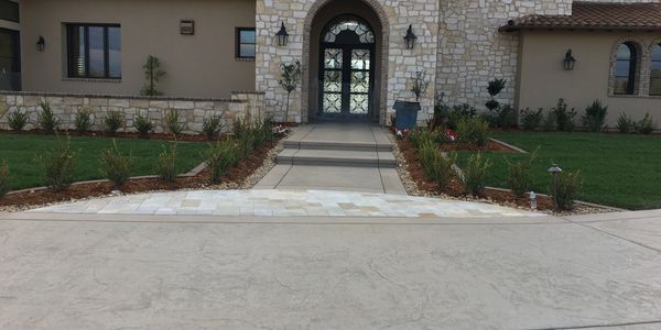 Formed placed and stained concrete 