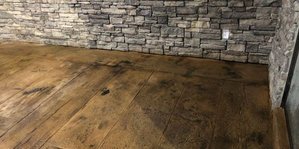 Concrete floors the look like wood