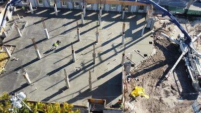 JHS - Freestanding Building concrete pour