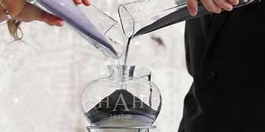 Sand Pouring Ceremony performed  by Michael Rye - Your Wedding Officiant