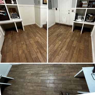 Mud Room Tile Floor Install