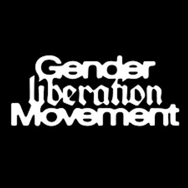 White text reading 'Gender Liberation Movement' on a black background.