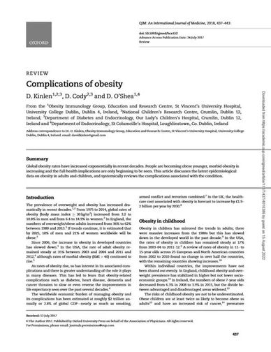 Cover Image of the Research Paper: Complications Of Obesity