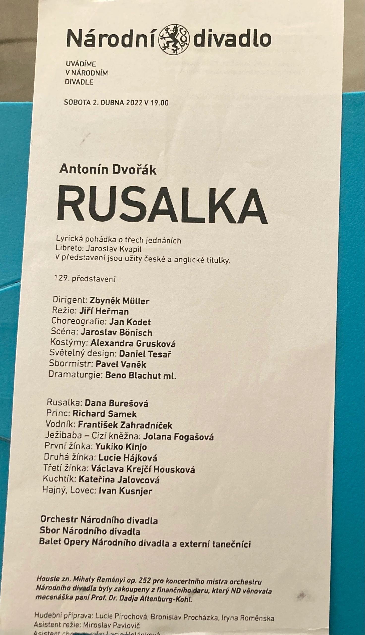 OPERA TEMSİL DUYURUSU ÇEKYA PRAG