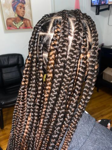 Large knotless box braids #donebydd