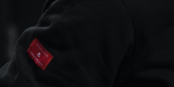 A sweater with a custom label.