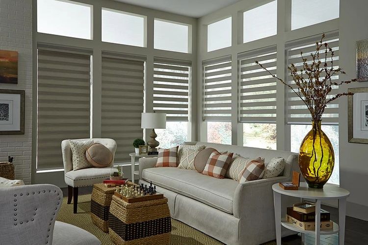 Dual band roller shades