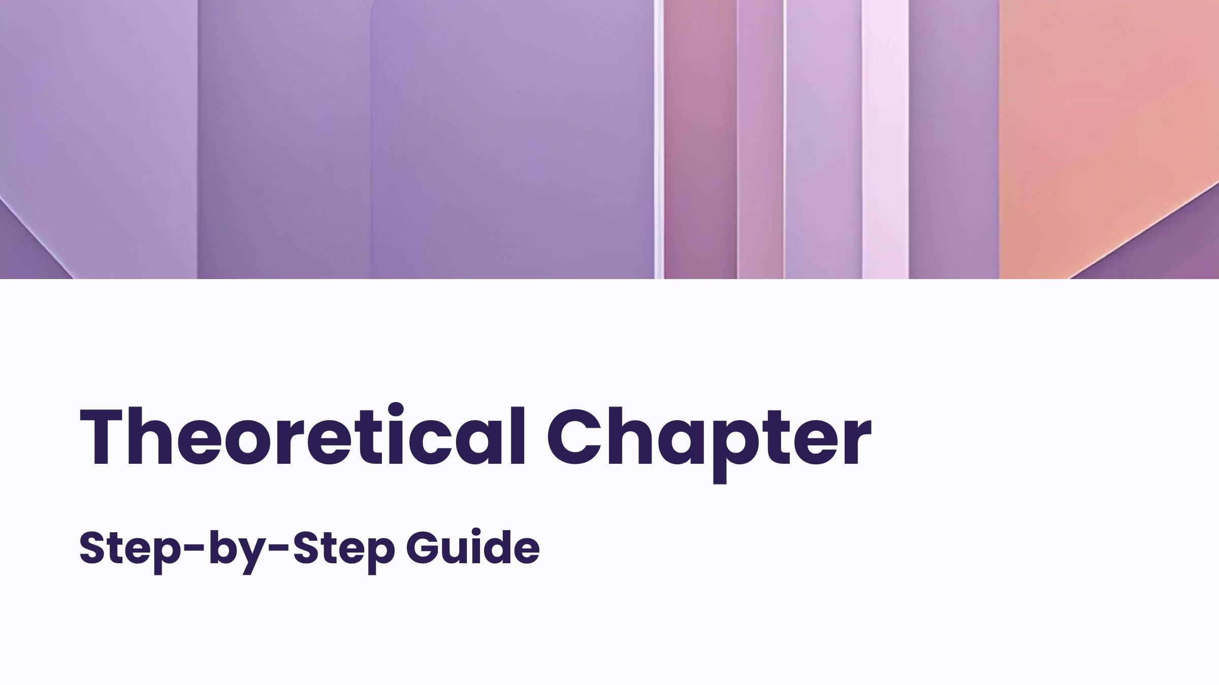 Theoretical Chapter Example Writing the Theoretical Chapter