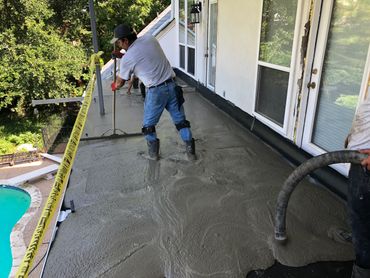 Balcony concrete installation. 
Colleyville, TX
